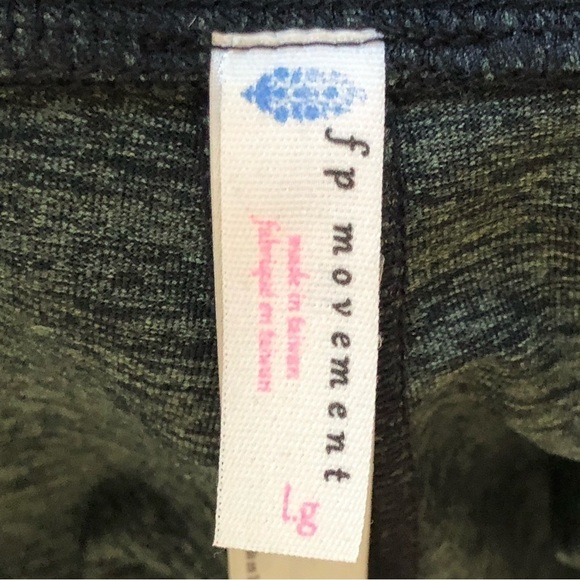 Free People Movement Green Heather Yoga Leggings Size Large - Picture 9 of 12